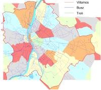 Villamos-, busz-, troli vonalak